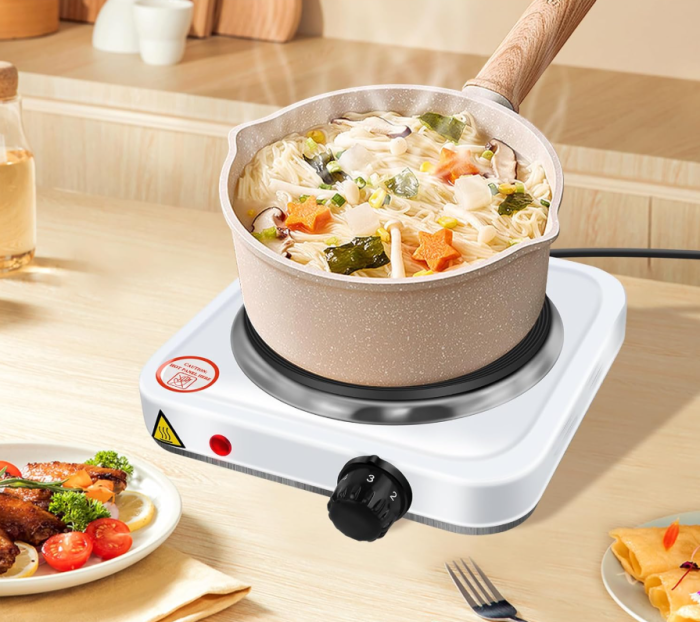 Plita electrica portabila cu o zona de gatit 1000W cu 5 trepte de putere pentru gatit rapid [8]