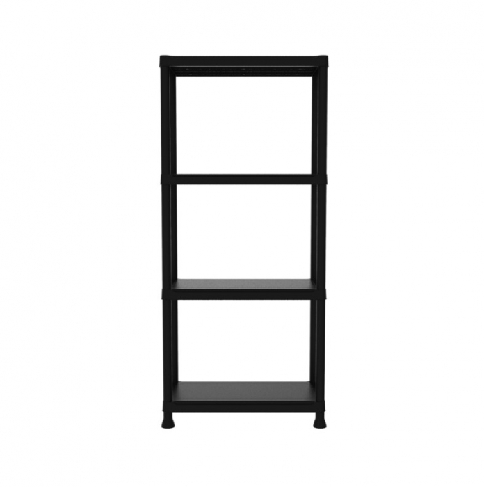 Raft depozitare plastic 4 polite 135x60x30 cm 20 kg polita negru [2]