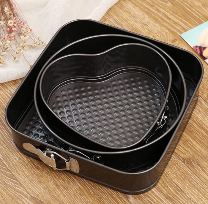 Set 3 Tavi de Copt cu Baza Detasabila si Invelis Antiaderent – Ideal pentru Torturi si Prajituri [5]