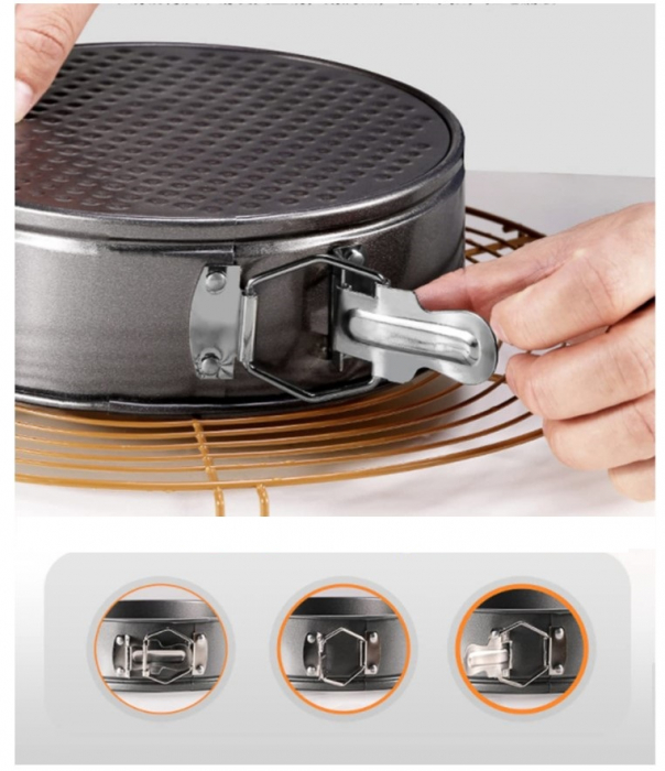 Set 3 Tavi de Copt cu Baza Detasabila si Invelis Antiaderent – Ideal pentru Torturi si Prajituri [3]