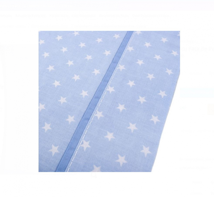 Set CELhome pentru Bebe – Lenjerie, Patura si Perna, Albastru cu Stele [3]