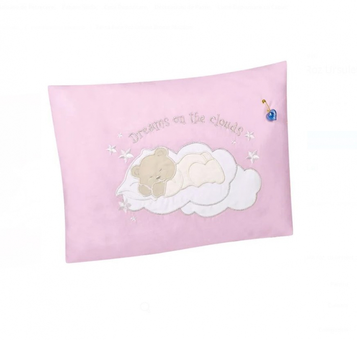 Set CELhome pentru Bebe – Lenjerie, Patura si Perna, Roz cu Stele [5]