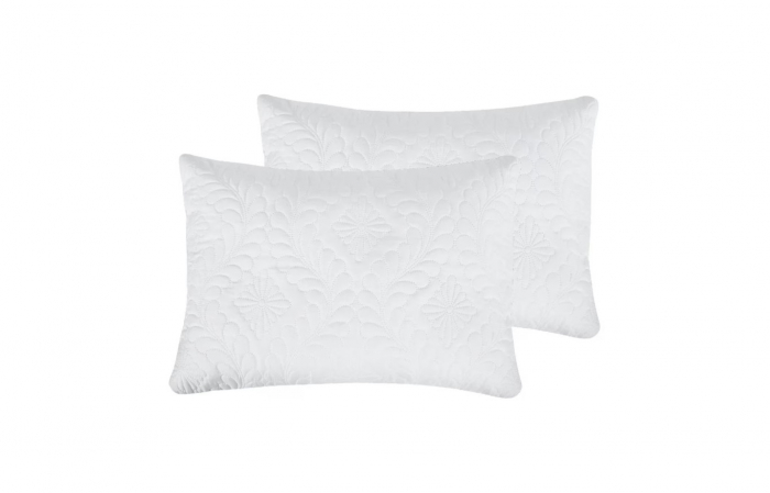 Set CELhome - Pilota 220 x 200 cm + Lenjerie de pat Tip Damasc 6 piese - Mov [8]