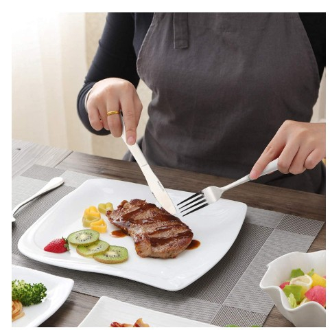 Set Tacamuri 16 Piese din Inox – Cutit, Furculita, Lingura Mare si Lingurita, Design Elegant [4]