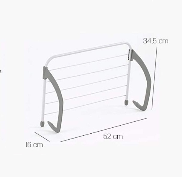 Suport Uscator Rabatabil pentru Haine – Prindere pe Balcon, Calorifer, Bara sau, Compact, Portabil, Economisire Spatiu [5]