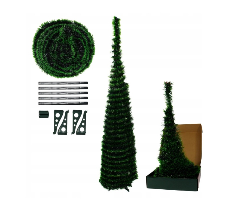 Brad Artificial CELhome 1.5 m – Model POP-UP Pliabil, Verde Intens, Cu Diametru la Baza 40 cm [7]