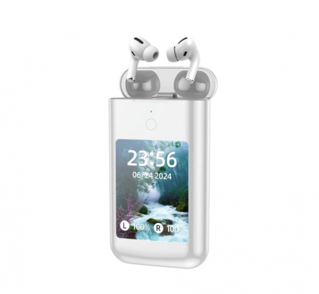 Casti Wireless CELhome, cu Display LCD 2.8” Touch si Baterie Externa Integrata Portabila, 8000mAH, Bluetooth, Alba [3]