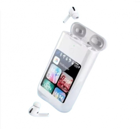 Casti Wireless CELhome, cu Display LCD 2.8” Touch si Baterie Externa Integrata Portabila, 8000mAH, Bluetooth, Alba [1]