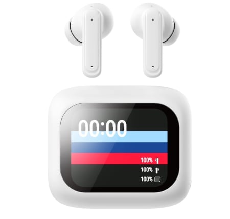 Casti Wireless Inteligente CELhome cu Ecran Tactil 2.01 inch, Bluetooth 5.4, Reducere Dubla a Zgomotului ANC si ENC, Sunet Stereo HD, Autonomie 5 Ore, Cu Cablu Incarcare si 3 Seturi de dopuri din sili [5]