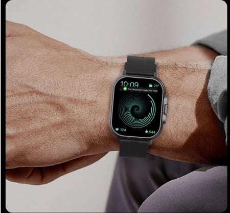 Ceas Smartwatch cu Casti Bluetooth Incorporate, Curea Silicon, 2 in 1, CELhome D8, Ritm Cardiac, Tensiune Arteriala, Monitorizarea Somnului, Fitness, Negru + 1 x Curea Metalica [6]