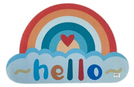 Covoraș de baie decorativ – model curcubeu „Hello” [2]