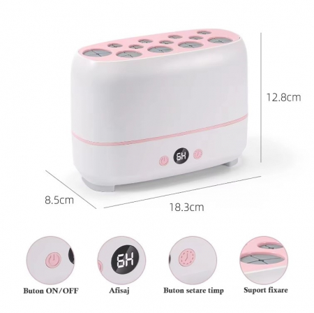 Dispozitiv de Uscare Perii, Pensule si Bureti de Machiaj CELhome, ABS, Silicon, Alimentare USB, 55x39x59CM, Alb [1]