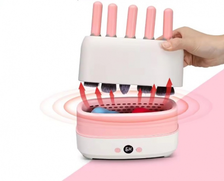 Dispozitiv de Uscare Perii, Pensule si Bureti de Machiaj CELhome, ABS, Silicon, Alimentare USB, 55x39x59CM, Alb [5]