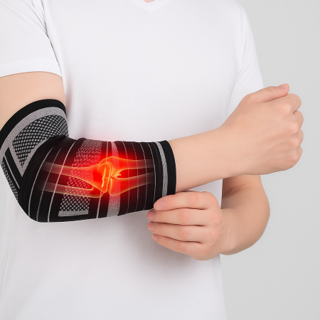Fasa elastica CELhome pentru cot, marime universala, compresie usoara, suport sportiv [2]