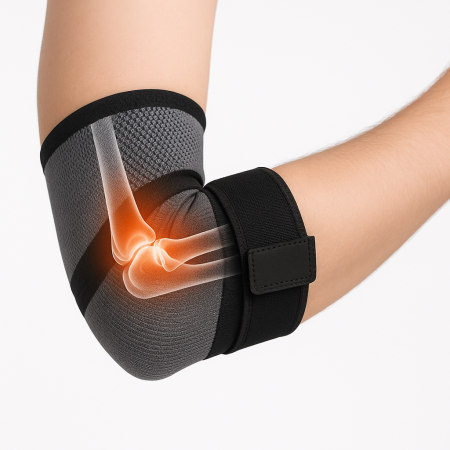 Fasa elastica CELhome pentru cot, reglabila cu Velcro, marime universala, suport sportiv si recuperare [1]