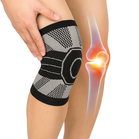 Categorii de produse - Fasa elastica CELhome pentru genunchi, compresie usoara, marime universala, suport sportiv