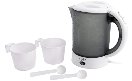 Categorii de produse - Fierbator electric portabil Adler 0.6L, 600W, plastic rezistent, oprire automata, ideal pentru calatorii si birou