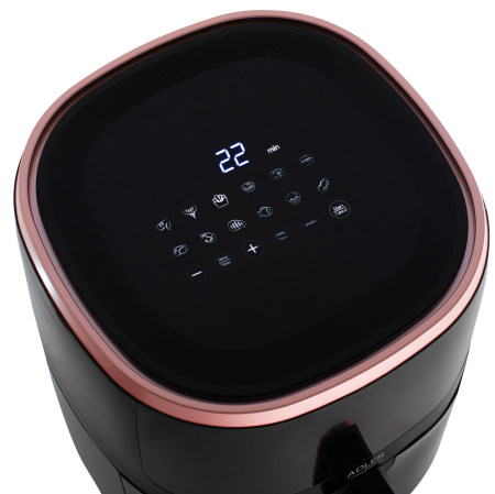 Friteuza cu aer cald Air Fryer 5 L cu 12 programe presetate, convectie rapida, afisaj LED touch, putere 2000 W, fereastra de vizualizare [1]