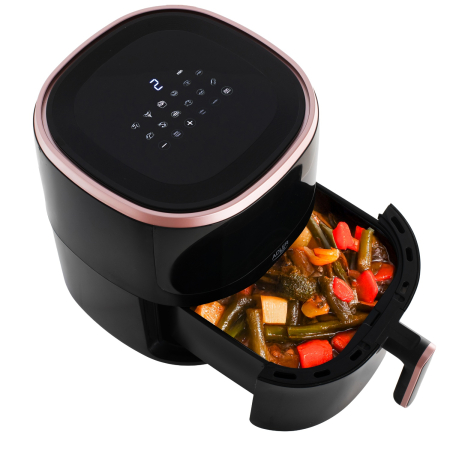 Friteuza cu aer cald Air Fryer 5 L cu 12 programe presetate, convectie rapida, afisaj LED touch, putere 2000 W, fereastra de vizualizare [13]