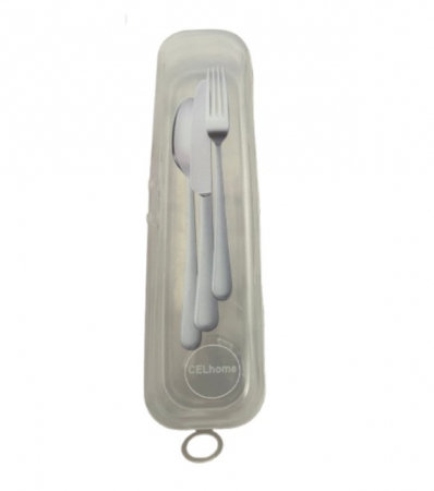 Husa Portabila din Plastic Transparenta pentru Tacamuri, CELhome, 23.6x7x4.15cm [3]
