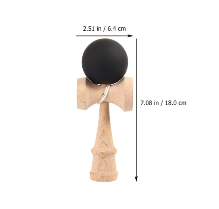 Kendama cu Design Clasic 18cm – Jucarie din Lemn pentru Coordonare si Indemanare -CELhome- [7]