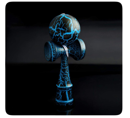 Kendama Full-Size cu Design „Crackle” – Jucărie Clasică din Lemn pentru Coordonare și Îndemânare [5]