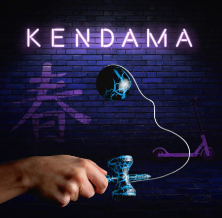 Kendama Full-Size cu Design „Crackle” – Jucărie Clasică din Lemn pentru Coordonare și Îndemânare [3]