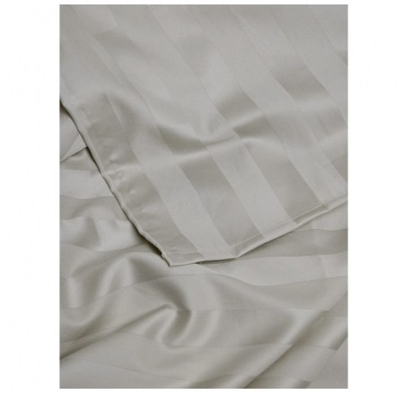 Lenjerie de pat 4 piese din damasc premium, pat dublu, 200x230 cm, cearceaf fara elastic, 2 fete de perna 50x70 cm, gri elegant [8]