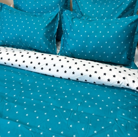 Lenjerie de pat 8 piese cu draperii – CELhome – Cearceaf de pat 230 x 240 cm, Cearceaf pilota 200 x 230 cm, 2 Fete de perna 70 x 70 cm, 2 Fete de perna 55 x 75 cm, 2 Draperii 150 x 230 cm, Verde [1]