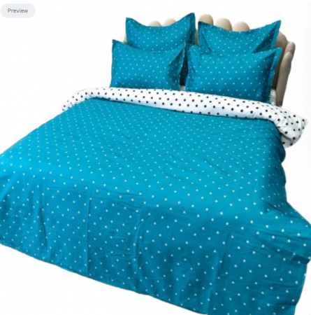 Lenjerie de pat 8 piese cu draperii – CELhome – Cearceaf de pat 230 x 240 cm, Cearceaf pilota 200 x 230 cm, 2 Fete de perna 70 x 70 cm, 2 Fete de perna 55 x 75 cm, 2 Draperii 150 x 230 cm, Verde [4]