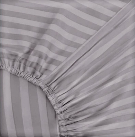 Lenjerie de pat Matrimonial Tip Damasc, 6 piese, Cearceaf de pat cu elastic 180 x 200 cm, Cearceaf pilota cu fermoar 200 x 230 cm, 4 fete de perna, Gri [5]