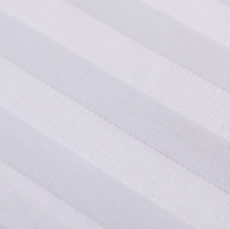 Lenjerie de pat Matrimonial Tip Damasc, 6 piese, Cearceaf de pat cu elastic 180 x 200 cm, Cearceaf pilota cu fermoar 200 x 230 cm, 4 fete de perna, Alb [10]