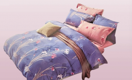 Lenjerie pat 4 piese CELhome - 4 Anotimpuri – 2 Fete- Cearceaf cu elastic 180x200, Pilota matlasata 200x230, 2 fete perna 50x70, Model Floral [8]