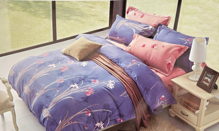 Lenjerie pat 4 piese CELhome - 4 Anotimpuri – 2 Fete- Cearceaf cu elastic 180x200, Pilota matlasata 200x230, 2 fete perna 50x70, Model Floral [5]