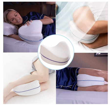 Perna Ortopedica pentru un Somn Confortabil – CELhome- Pentru Genunchi si Solduri, Memory Foam, 28x20 cm, Suport Sciatic, Dureri de Spate, suport in Sarcina [6]