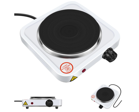 Plita electrica portabila cu o zona de gatit 1000W cu 5 trepte de putere pentru gatit rapid [3]