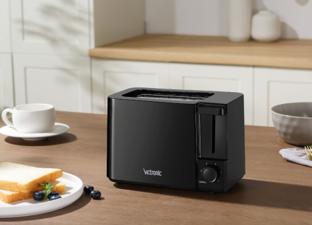 Prajitor de Paine 650W – 2 Felii, 6 Setari Rumeneala, Functie Anulare, Tava Firimituri, Control Electronic, Auto-Oprire [2]