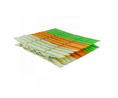 Set 24 Carlige pentru Rufe, Plastic si Fier – 3 Culori, Rezistente, Prindere Puternica [2]