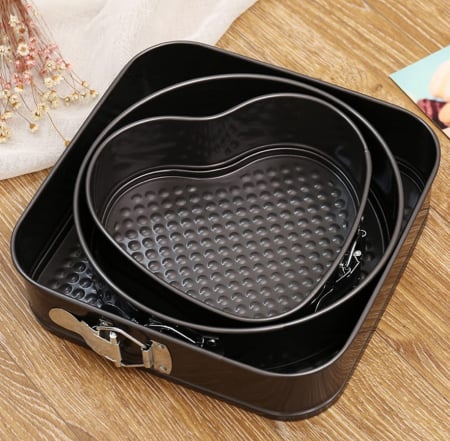 Set 3 Tavi de Copt cu Baza Detasabila si Invelis Antiaderent – Ideal pentru Torturi si Prajituri [4]
