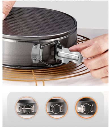 Set 3 Tavi de Copt cu Baza Detasabila si Invelis Antiaderent – Ideal pentru Torturi si Prajituri [2]