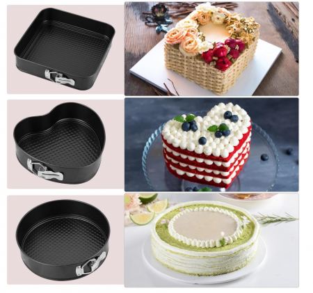 Set 3 Tavi de Copt cu Baza Detasabila si Invelis Antiaderent – Ideal pentru Torturi si Prajituri [9]