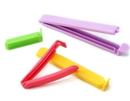 Selecție de Produse Sub 100 RON - Set 4 cleme pentru sigilarea pungilor, dimensiune 15 cm