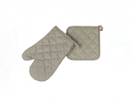 Set Bucatarie CELhome 4 Piese – Sort, Manusa, Servet si Prosop – Practic si Elegant, Gri [4]