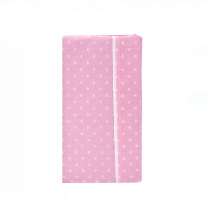 Set CELhome pentru Bebe – Lenjerie, Patura si Perna, Roz cu Stele [1]