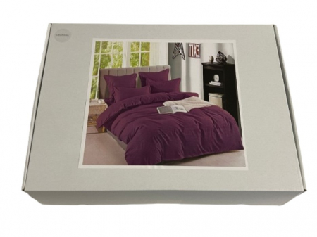 Set CELhome - Pilota 220 x 200 cm + Lenjerie de pat Tip Damasc 6 piese - Mov [14]