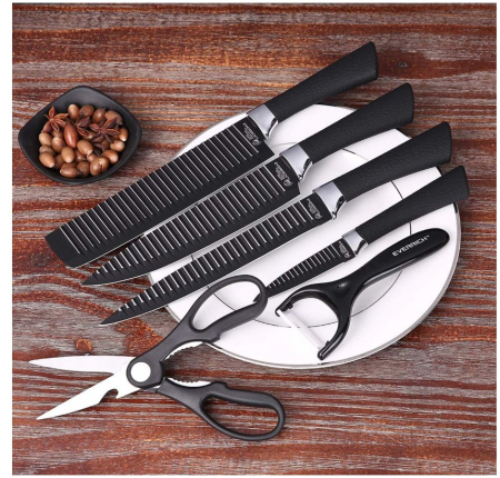 Set de 6 Cuțite din Oțel Inoxidabil CELhome – Cuțite de Bucătărie [8]