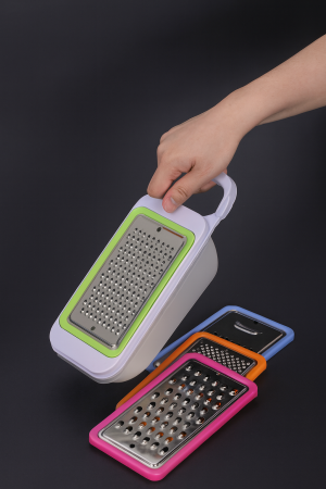 Set Razatoare cu Bol 4 Piese – Inox si PVC, Rastel Interschimbabil, Bol Colectare Inclus, Design Compact si Functional [6]