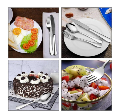 Set Tacamuri 16 Piese din Inox – Cutit, Furculita, Lingura Mare si Lingurita, Design Elegant [2]