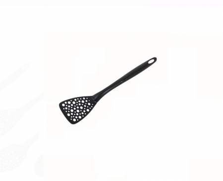 Set Ustensile de Servit Masa, Lingura adanca, Lingura putin adanca, Spatula cu Gauri, Lingura cu Gauri, Negru [4]