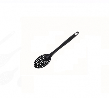 Set Ustensile de Servit Masa, Lingura adanca, Lingura putin adanca, Spatula cu Gauri, Lingura cu Gauri, Negru [2]
